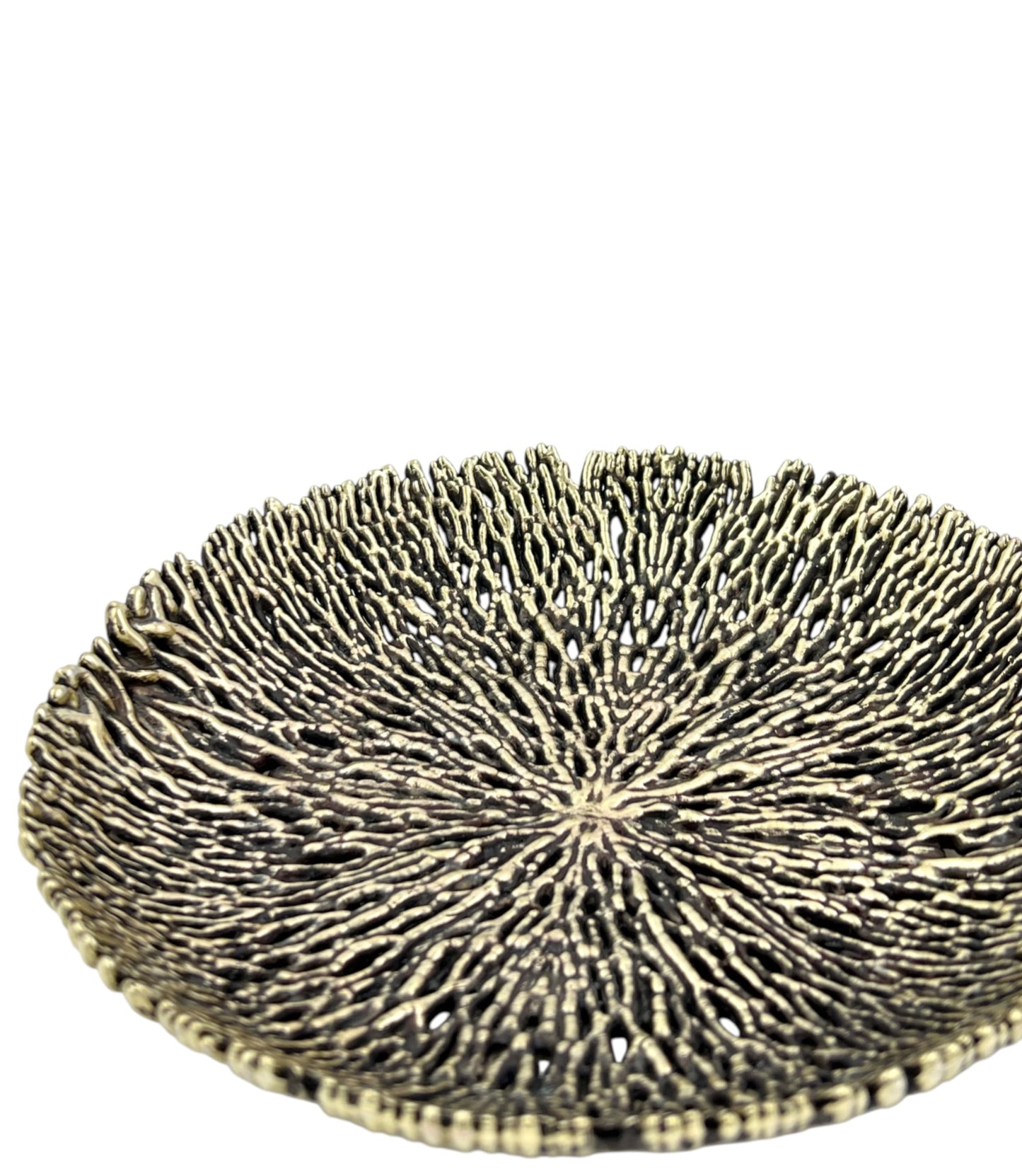 Coral inspired decorative metal tray | Gold and silver tray decor for home