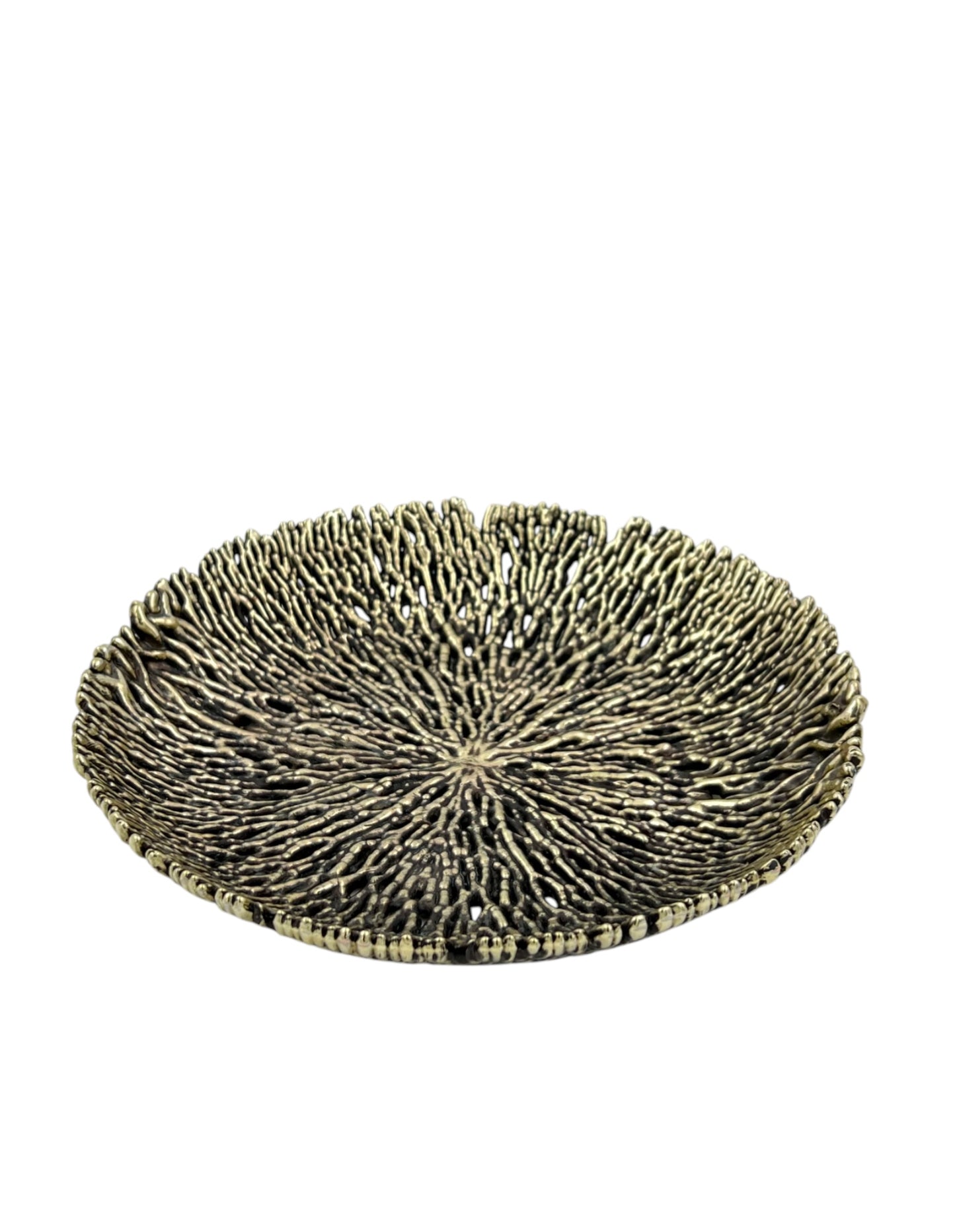 Coral inspired decorative metal tray | Gold and silver tray decor for home