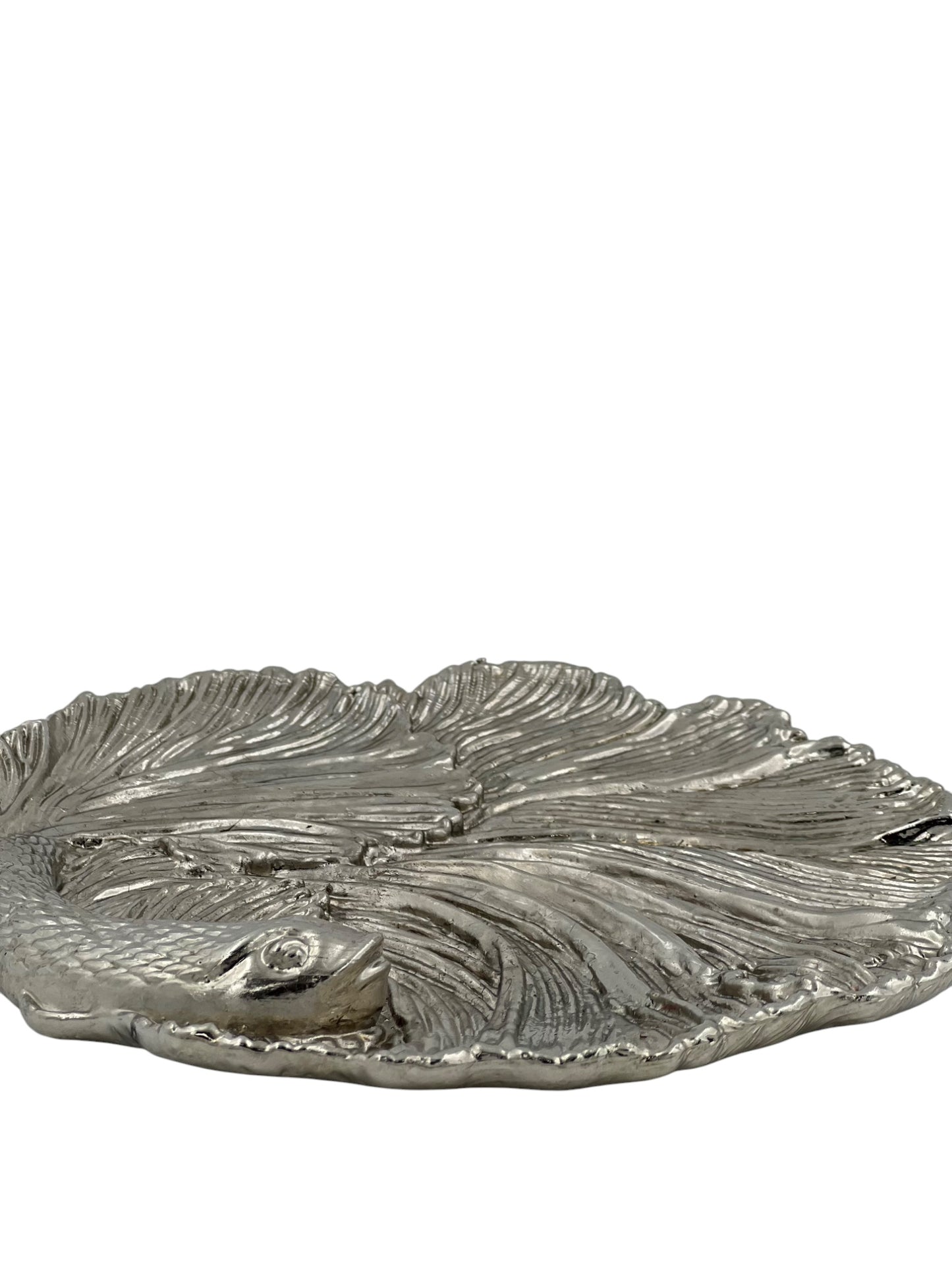 Fish decorative metal tray | gold and silver tray decor centrepiece