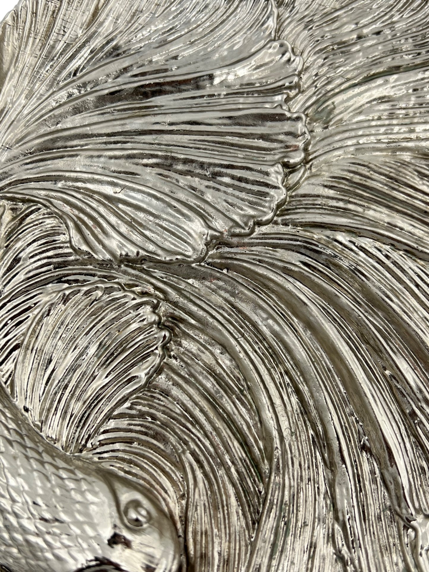 Fish decorative metal tray | gold and silver tray decor centrepiece