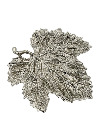 Maple leaf decorative metal tray | Gold leaf Tray and centrepiece decor