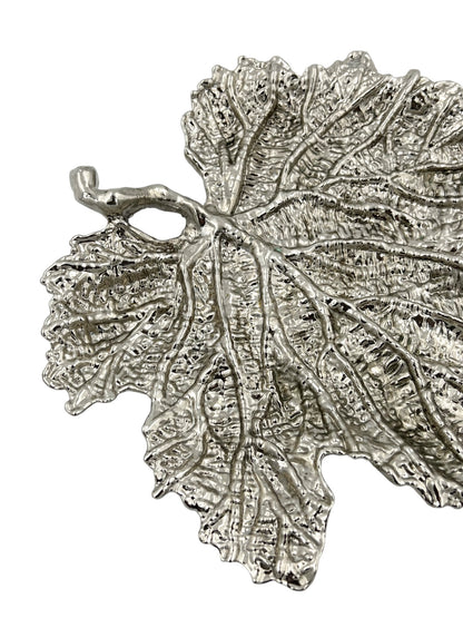 Maple leaf decorative metal tray | Gold leaf Tray and centrepiece decor