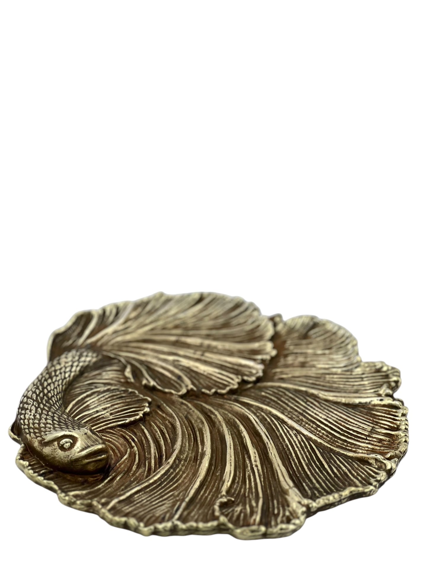 Fish decorative metal tray | gold and silver tray decor centrepiece