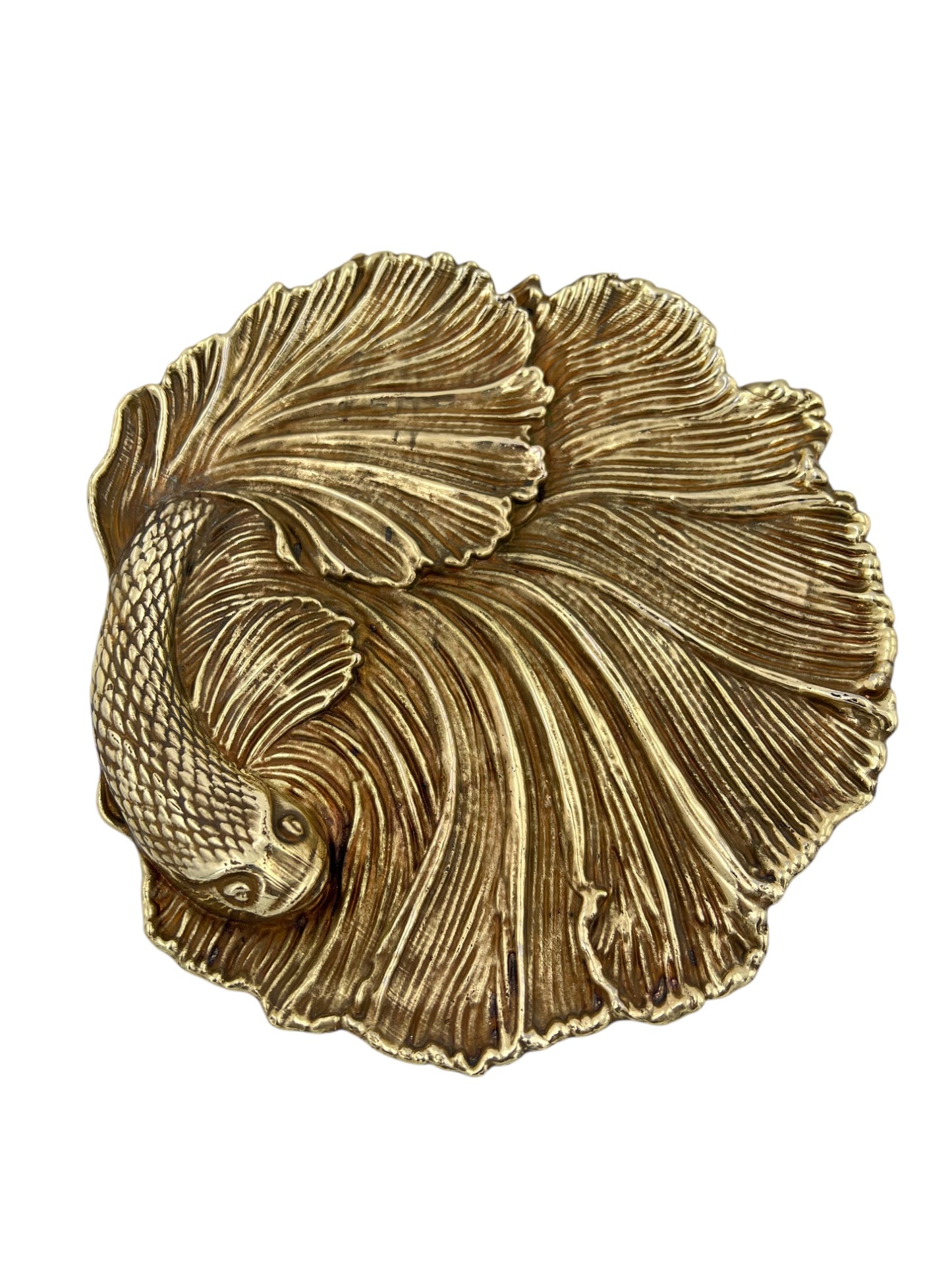 Fish decorative metal tray | gold and silver tray decor centrepiece