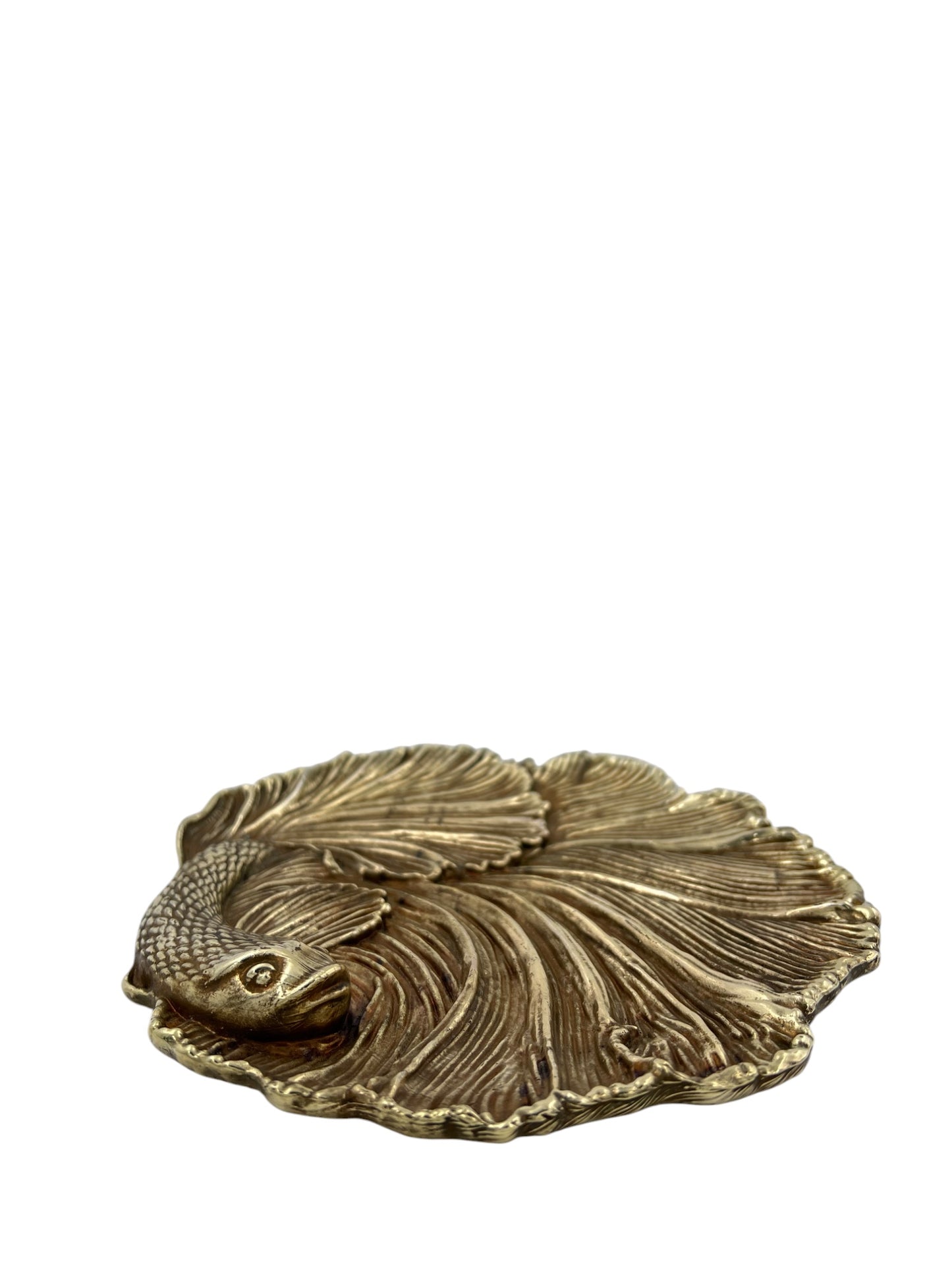 Fish decorative metal tray | gold and silver tray decor centrepiece