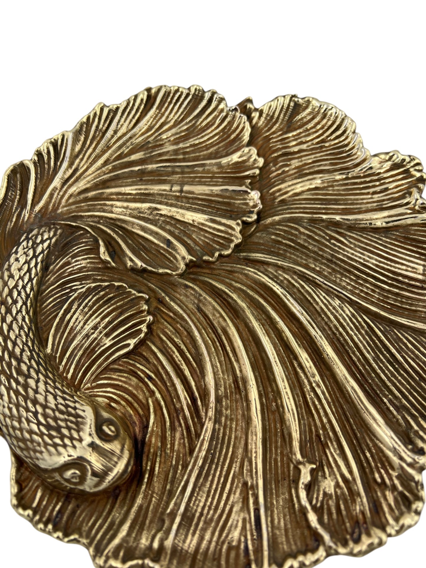 Fish decorative metal tray | gold and silver tray decor centrepiece