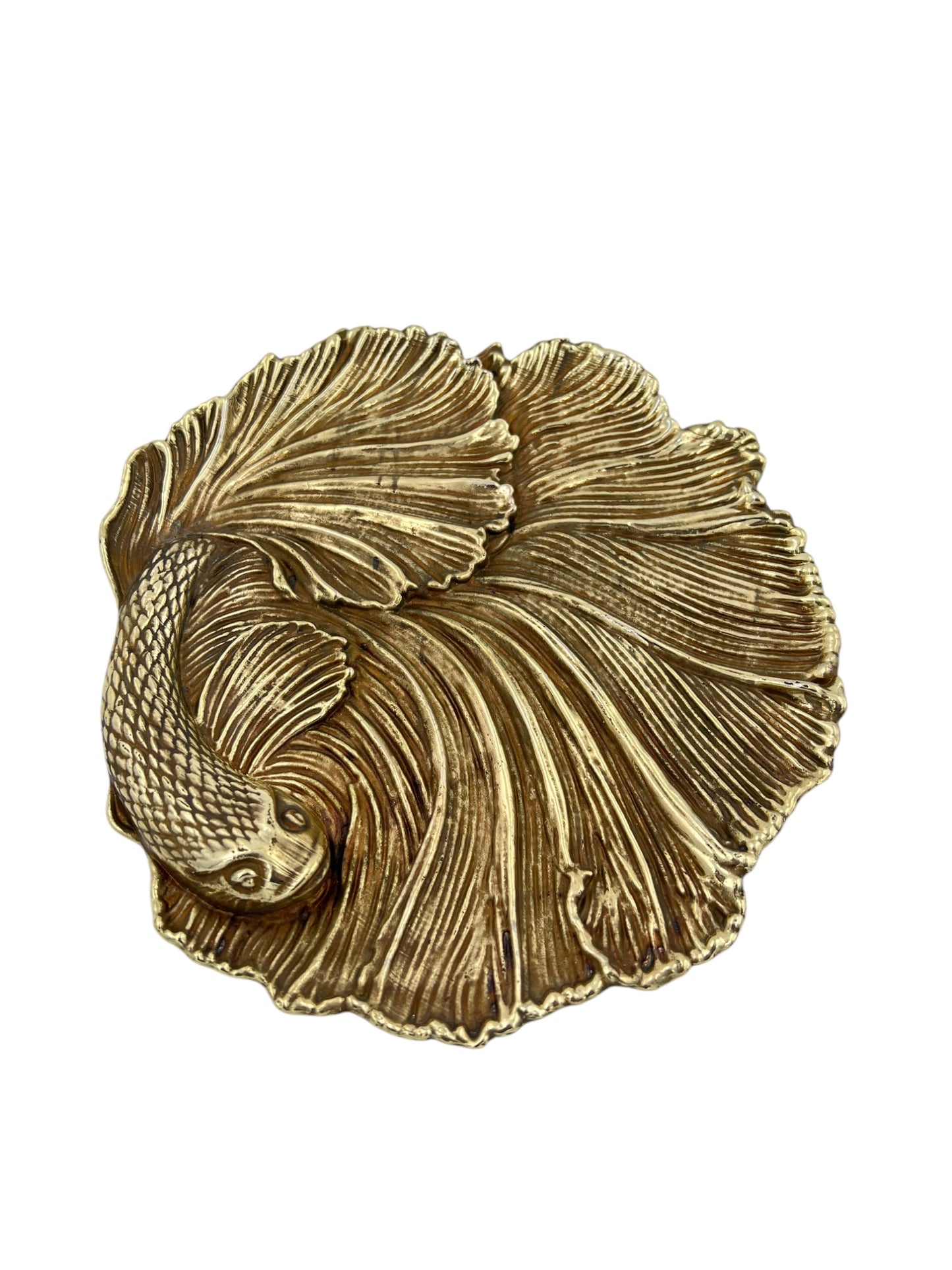 Fish decorative metal tray | gold and silver tray decor centrepiece