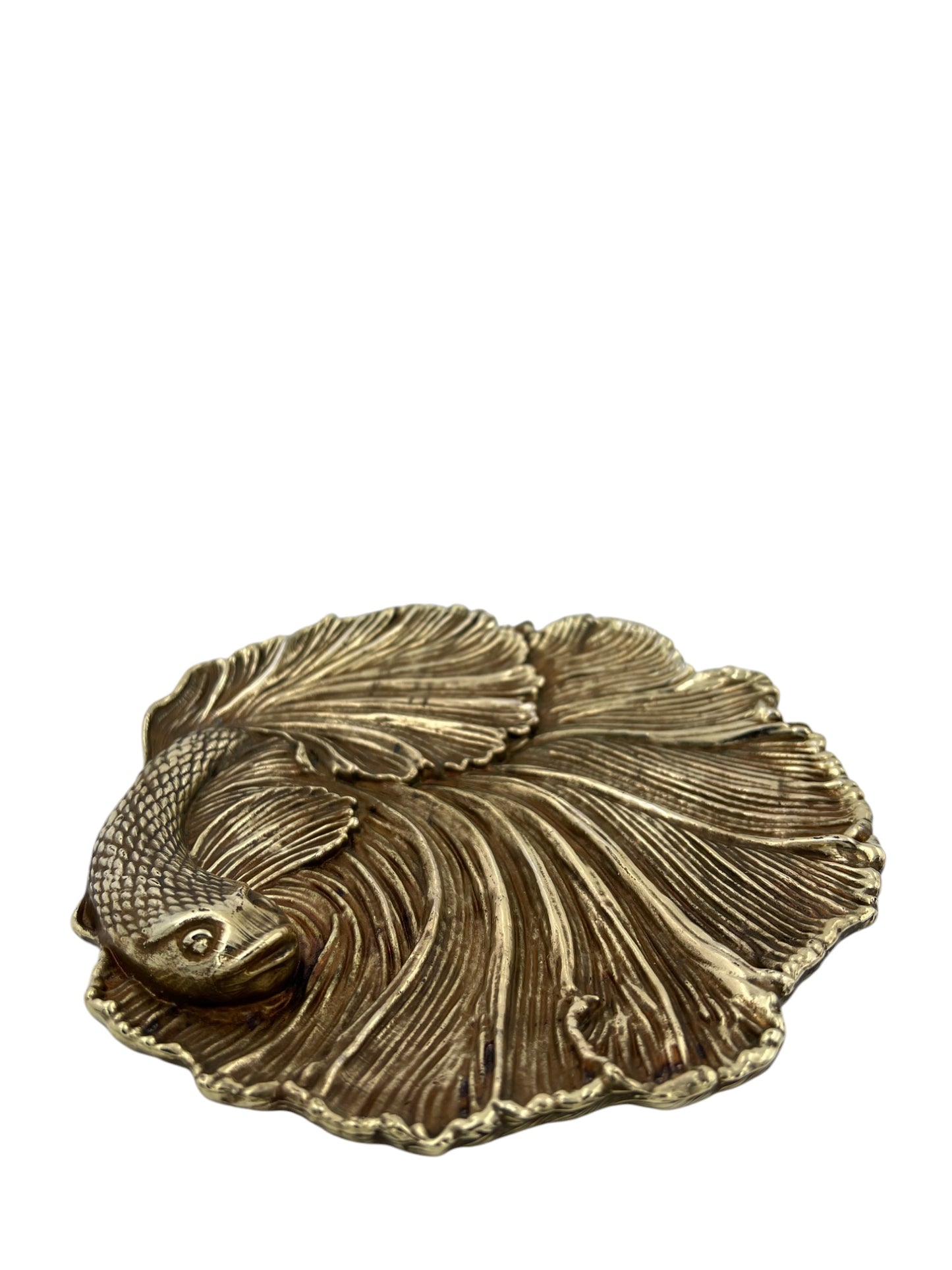 Fish decorative metal tray | gold and silver tray decor centrepiece