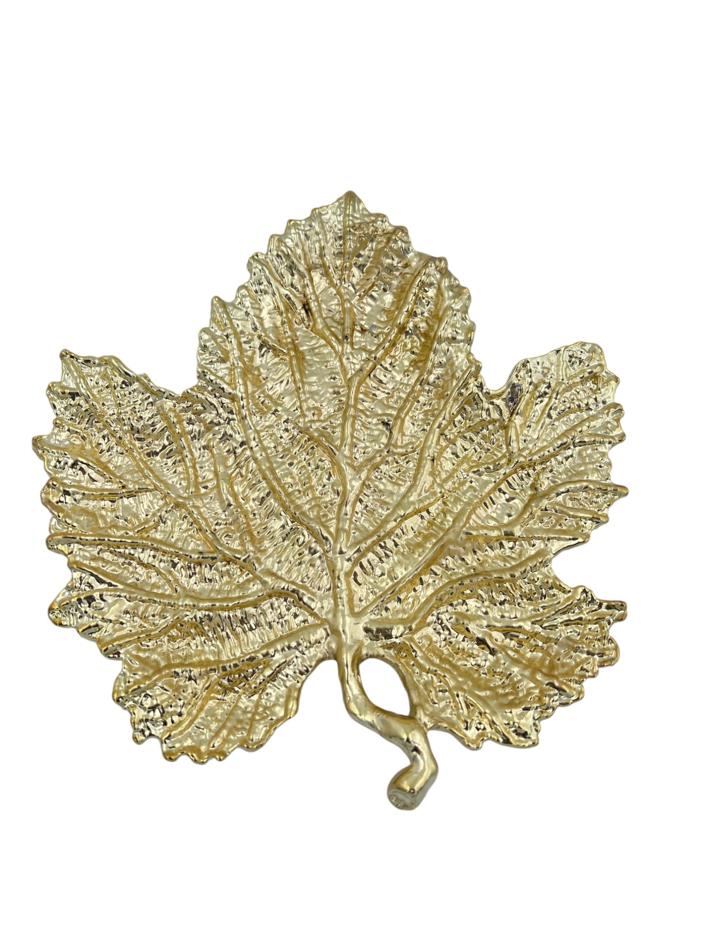 Maple leaf decorative metal tray | Gold leaf Tray and centrepiece decor