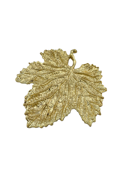 Maple leaf decorative metal tray | Gold leaf Tray and centrepiece decor