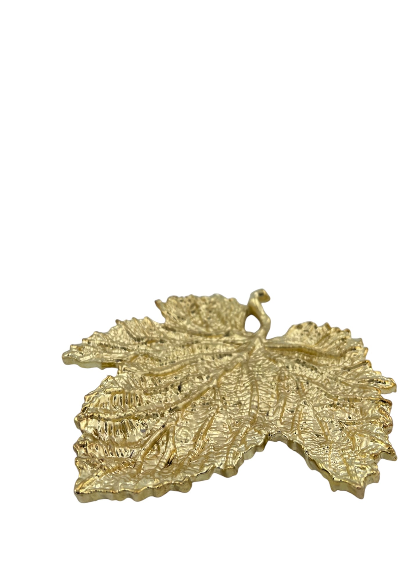 Maple leaf decorative metal tray | Gold leaf Tray and centrepiece decor