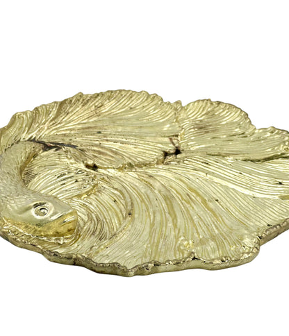 Fish decorative metal tray | gold and silver tray decor centrepiece