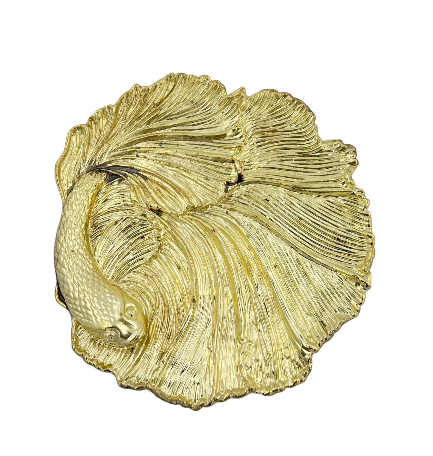 Fish decorative metal tray | gold and silver tray decor centrepiece