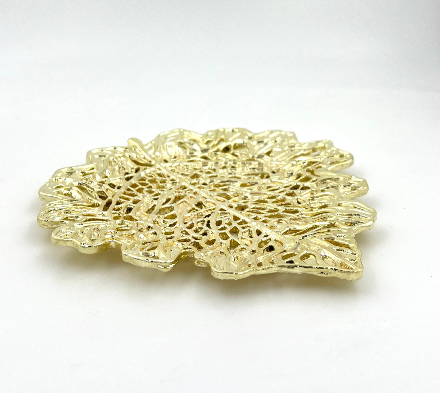 Skeletal Leaf Tray - Decorative Metal Tray | Centrepiece | Home Accent | Gold, Silver or Antique Finish