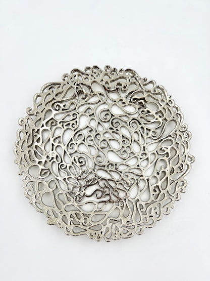 Lace inspired decorative metal tray | Gold, Antique filigree decor Tray Lace inspired decorative metal tray