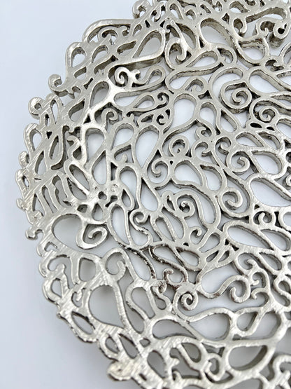 Lace inspired decorative metal tray | Gold, Antique filigree decor Tray Lace inspired decorative metal tray