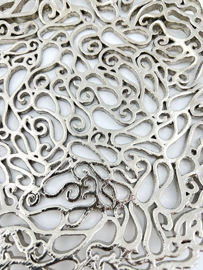 Lace inspired decorative metal tray | Gold, Antique filigree decor Tray Lace inspired decorative metal tray