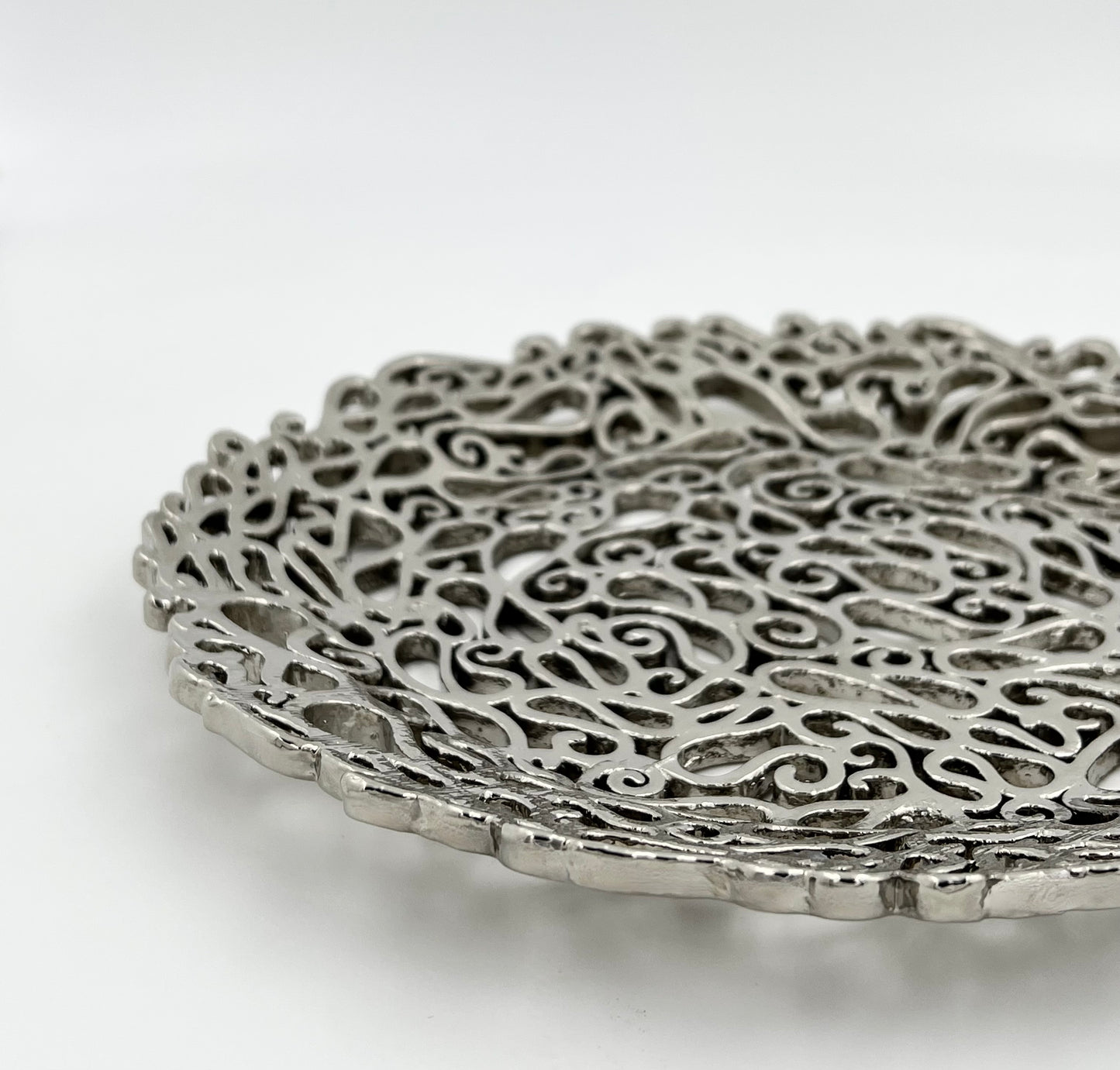 Lace inspired decorative metal tray | Gold, Antique filigree decor Tray Lace inspired decorative metal tray