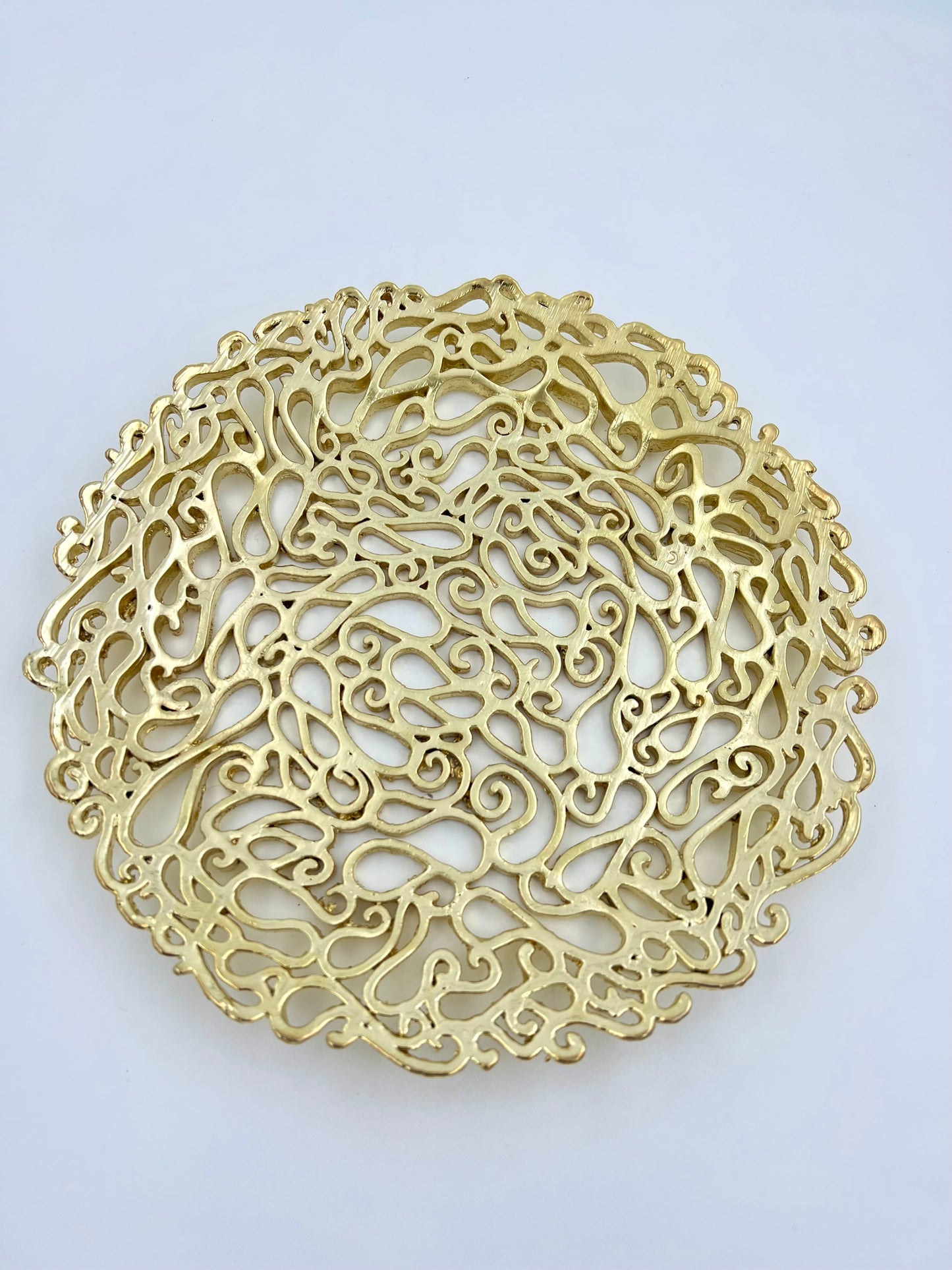 Lace inspired decorative metal tray | Gold, Antique filigree decor Tray Lace inspired decorative metal tray