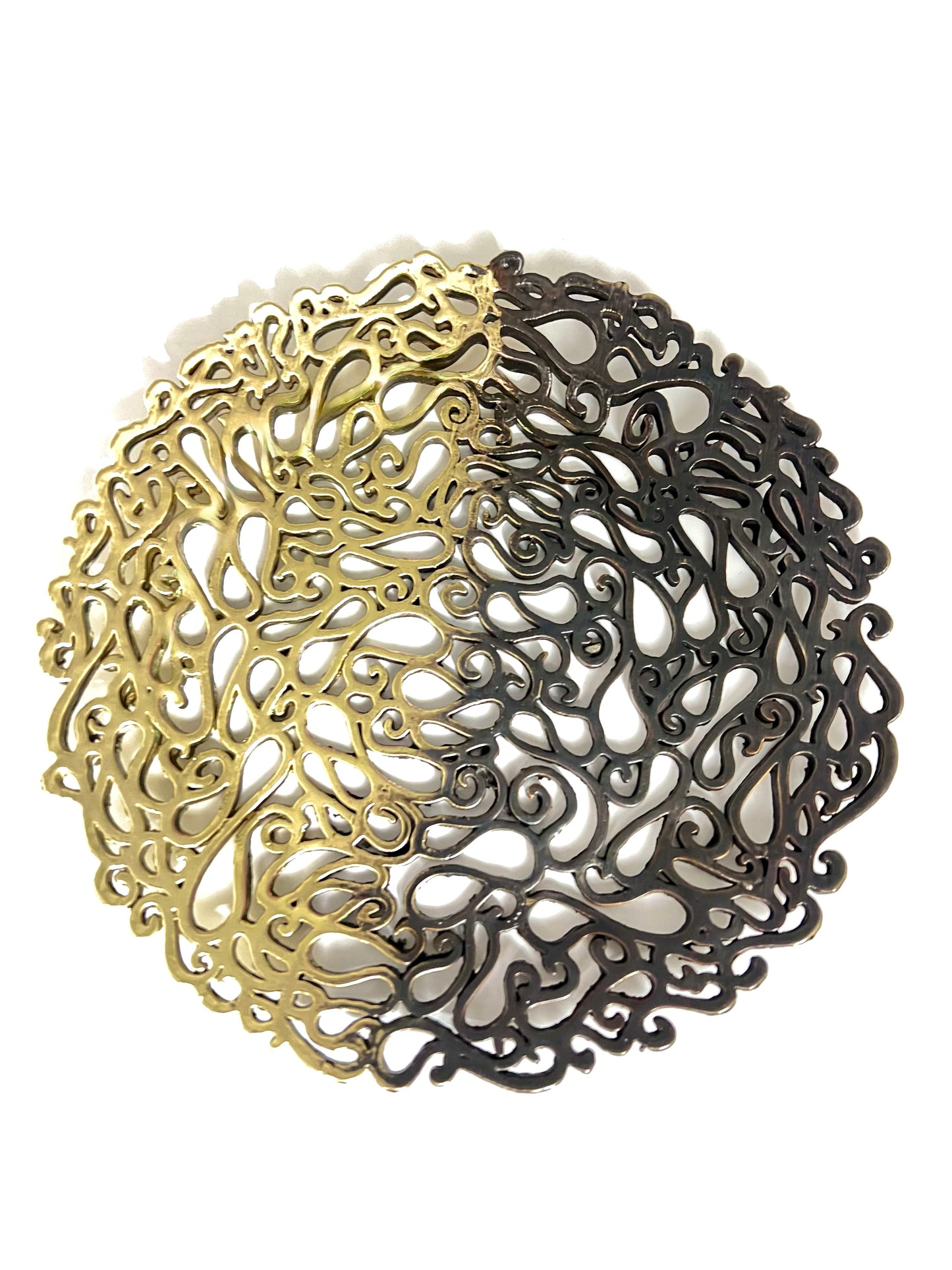 Lace inspired decorative metal tray | Gold, Antique filigree decor Tray Lace inspired decorative metal tray