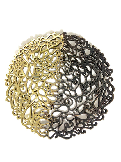 Lace inspired decorative metal tray | Gold, Antique filigree decor Tray Lace inspired decorative metal tray