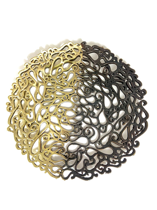 Lace inspired decorative metal tray | Gold, Antique filigree decor Tray Lace inspired decorative metal tray
