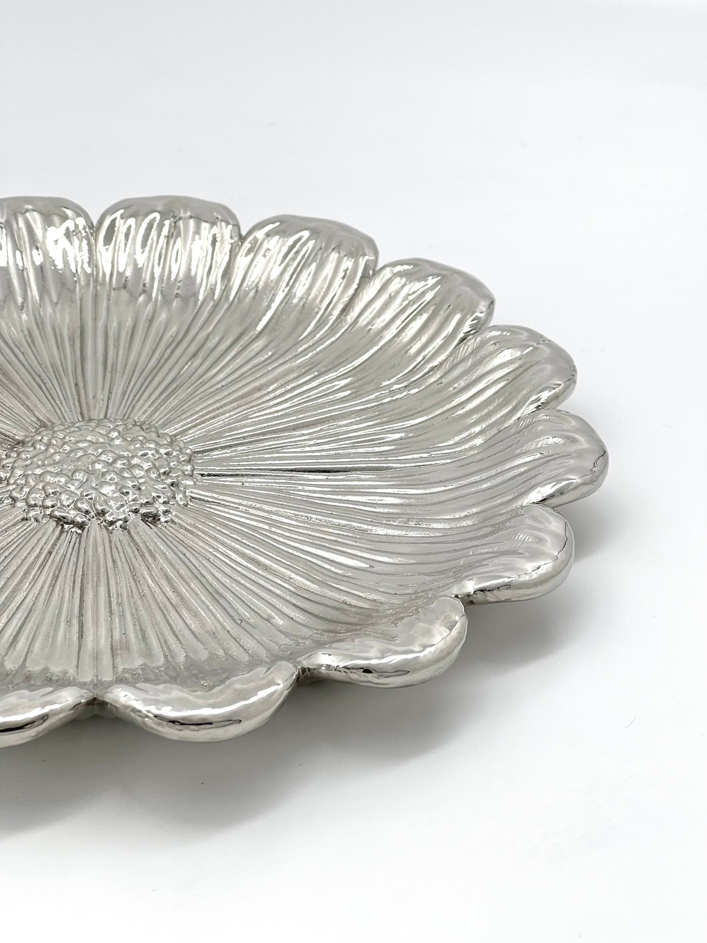Sunflower decorative metal tray | antiqued metal decorative trays | gold tray decor with antique finish