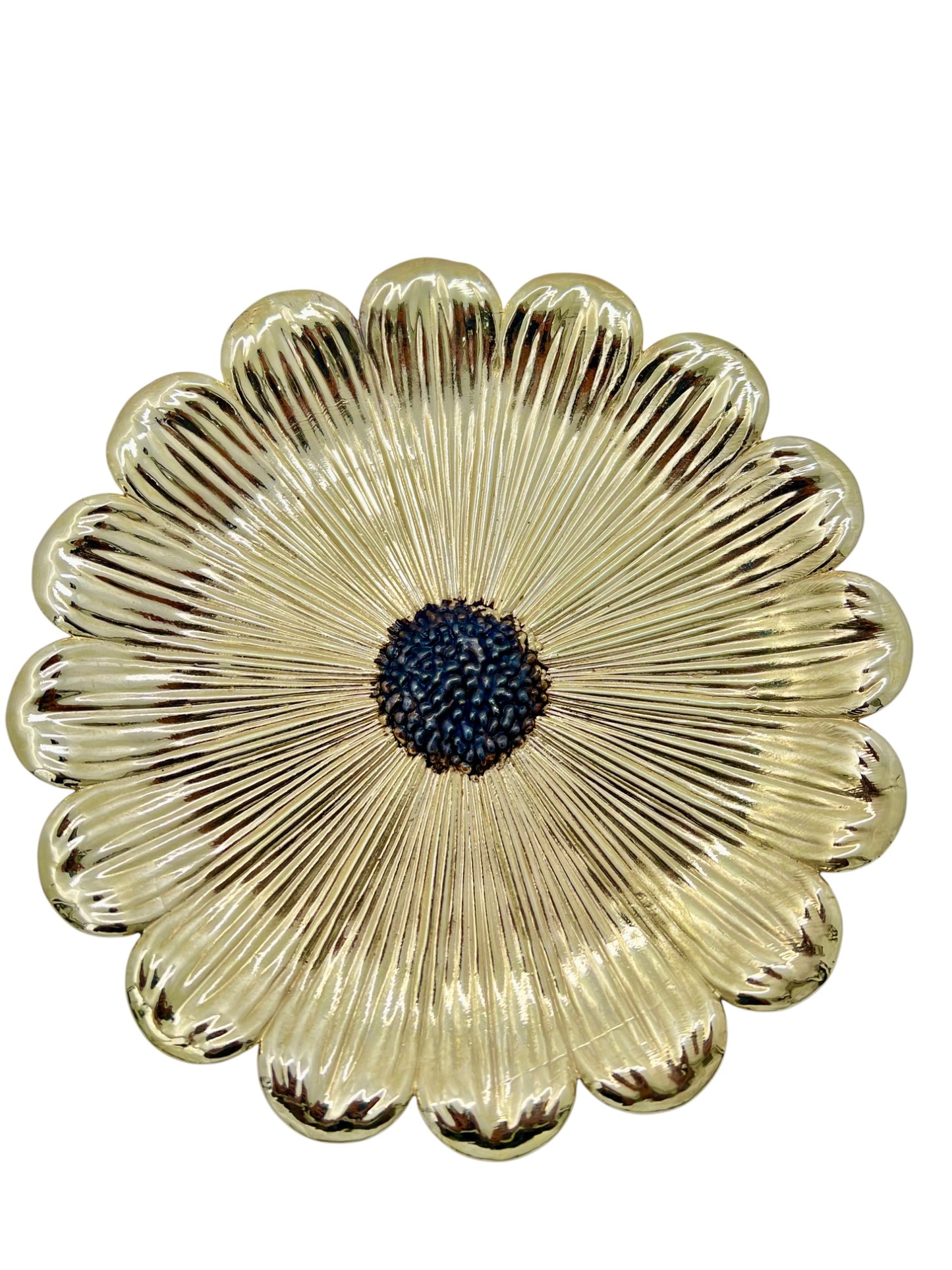 Antiqued Sunflower decorative metal tray |Gold and Silver Tray decor for home