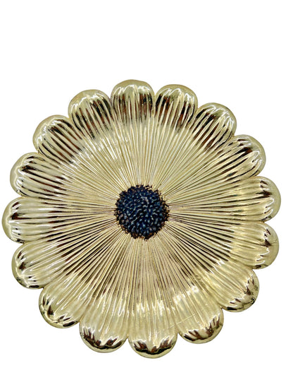 Antiqued Sunflower decorative metal tray |Gold and Silver Tray decor for home
