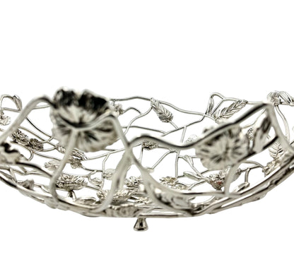 Blossom Weave – Metal Fruit Basket | Decorative Serveware & Floral Centrepiece