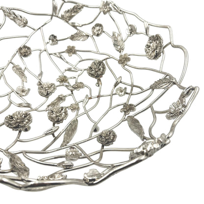 Blossom Weave – Metal Fruit Basket | Decorative Serveware & Floral Centrepiece