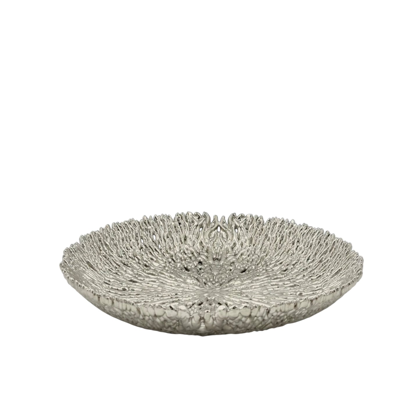Coral inspired decorative metal tray | Gold and silver tray decor for home