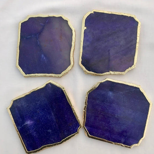 Indigo Agate Aventurine Set of 4 Large Coasters/Personalised Momentos