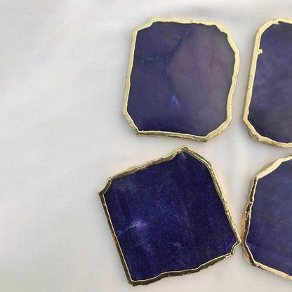 Indigo Agate Aventurine Set of 4 Large Coasters/Personalised Momentos