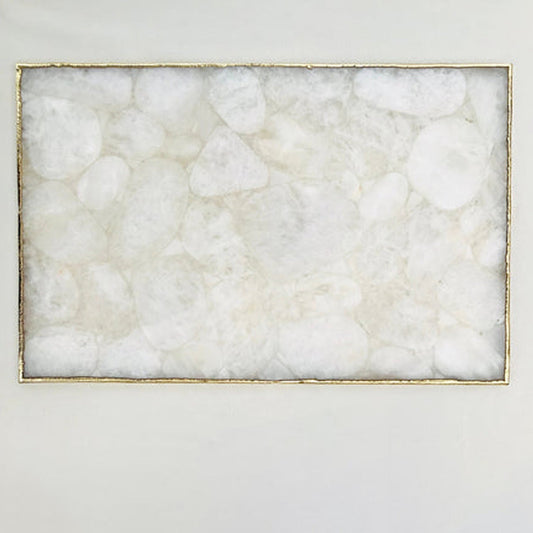 Large White Crystal Agate Cheese Platter/Tray/Personalised Momentos/Sign Boards