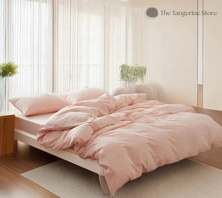Pure Cotton Duvet Cover Sets | 3 Piece Duvet Cover Set | Pre-washed | 400 TC Cotton Sateen | Ultra Soft | Luxury Bedding