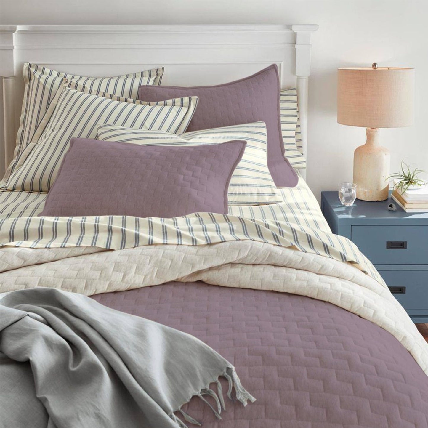 Diamond stitch - Pure Cotton Sateen Quilt Sets