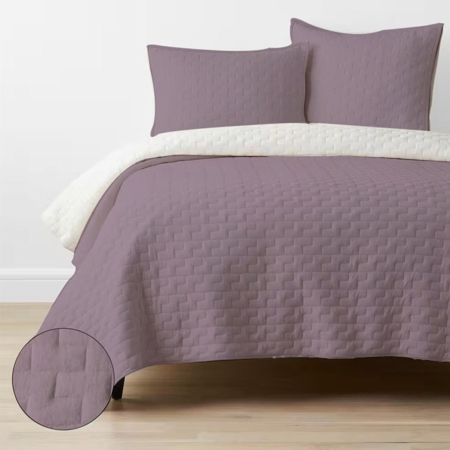 Diamond stitch - Pure Cotton Sateen Quilt Sets