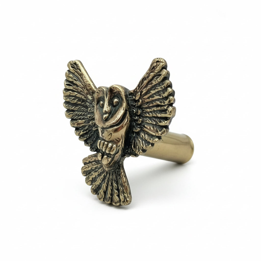 Antique Brass Owl Drawer Knobs