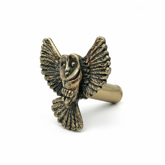 Antique Brass Owl Drawer Knobs