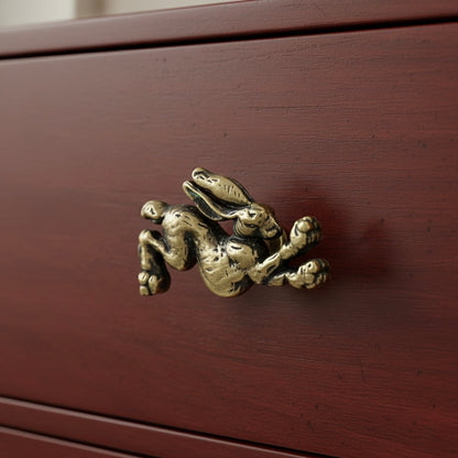 Antique Brass Bunny Rabbit Drawer Knobs