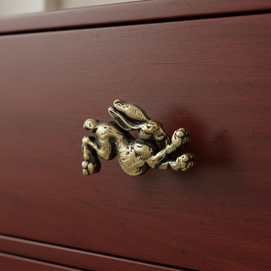 Bunny Rabbit Brass Cabinet Knobs – Set of 2 or 4