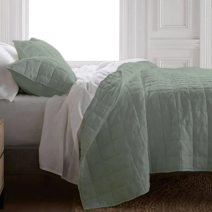Box stitch - Pure Cotton Sateen Quilt Sets