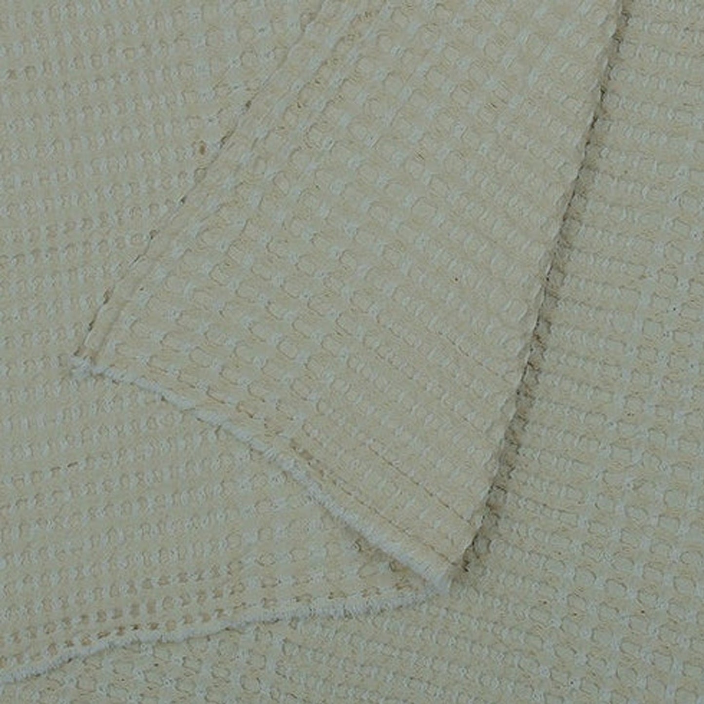 Sage Green - Waffle Weave Throw Blanket | Super Soft | Pre-Washed | Pure Linen, Linen Cotton Mix or Pure Cotton Fabric