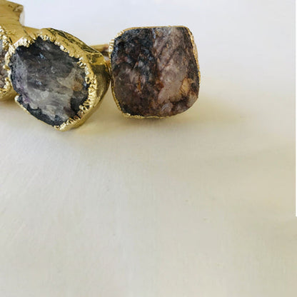 Amethyst Agate Cabinet Pulls — Set of 4
