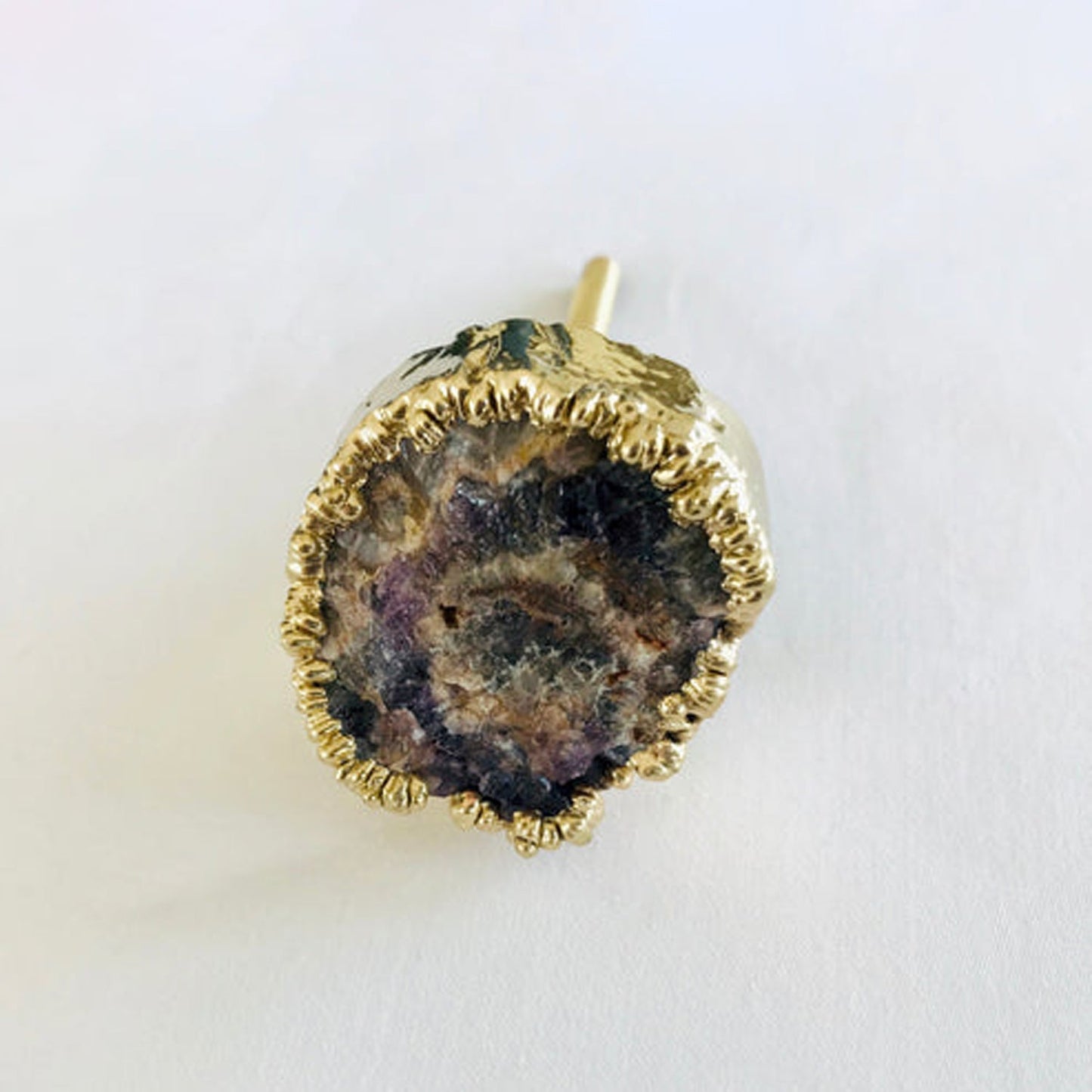 Amethyst Agate Cabinet Pulls — Set of 4
