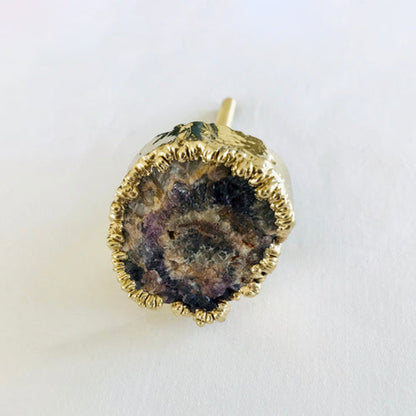 Amethyst Agate Cabinet Pulls — Set of 4