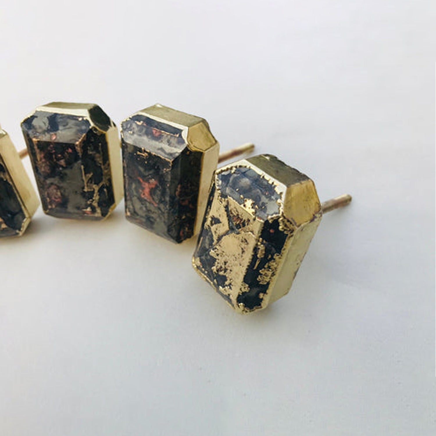 Pyrite Cabinet Knobs - Natural Stone Cabinet Hardware India - The Tangerine Store