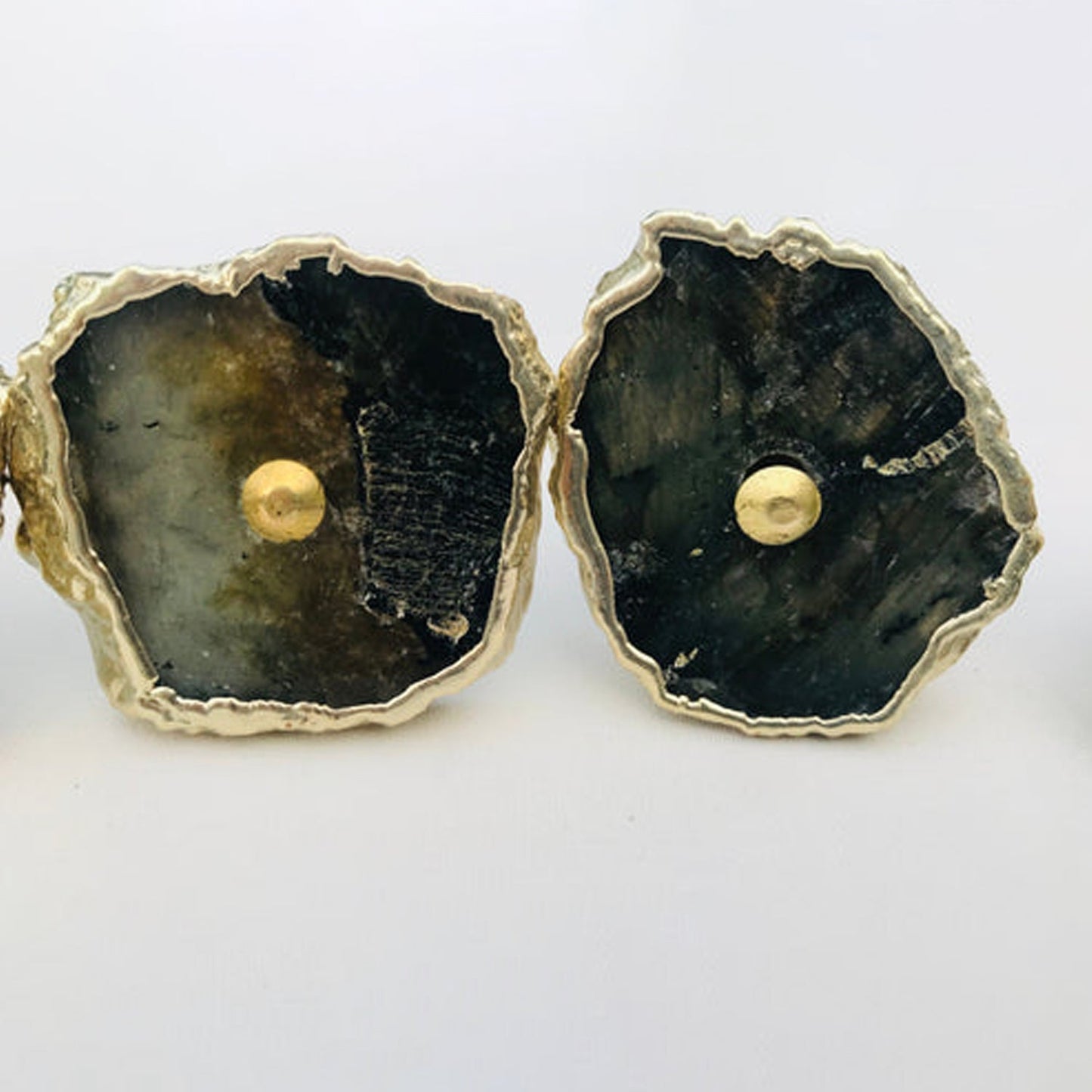 Labradorite Agate Cabinet Pulls - Natural Stone Cabinet Hardware India - The Tangerine Store