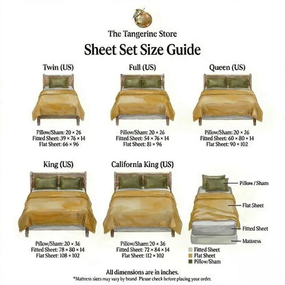 Pure Cotton Sheet Sets - 100% Pure Cotton | 4 Piece Sheet Set